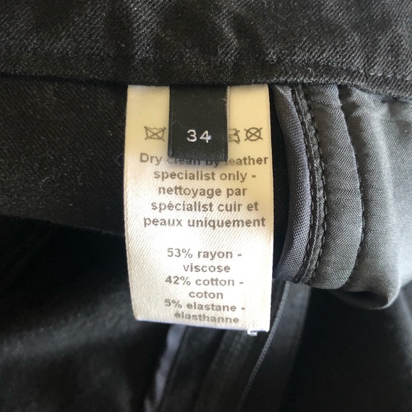 Joseph Lambskin Detail Ankle Zip Black Leggings Size Small - Picture 10 of 15